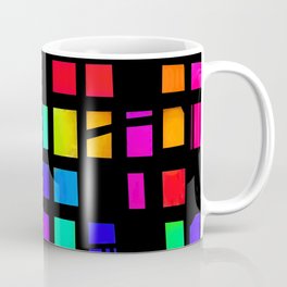 Rainbow Pixel in darck Coffee Mug