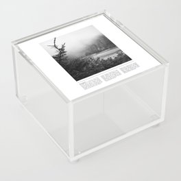 Coastal Fog | Black and White Photography | Minimalism in Oregon Acrylic Box