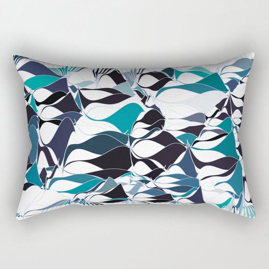 Abstract waves Rectangular Pillow