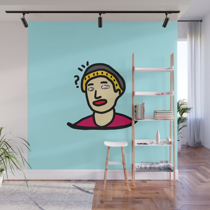 young yellow hair man Wall Mural