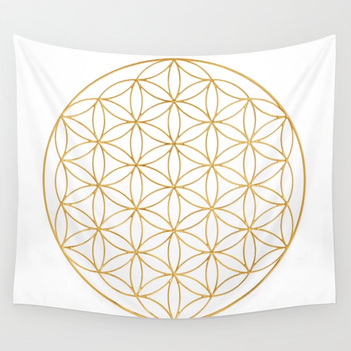 Flower Of Life, Mother Of The Tree Of Life And The Metatron's Cube Wall Tapestry
