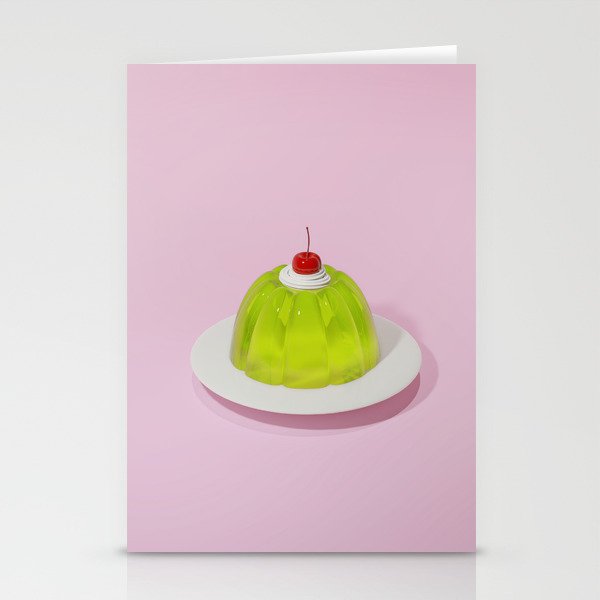 Green  Gelatin Dessert Stationery Cards