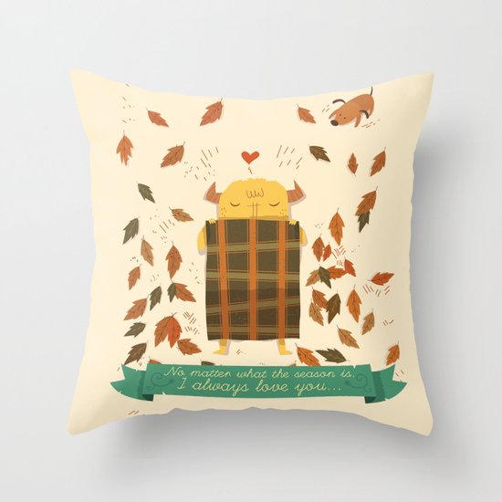 Sleeping Monster Throw Pillow