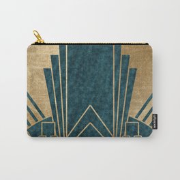 Art Deco glamour - teal and gold Carry-All Pouch