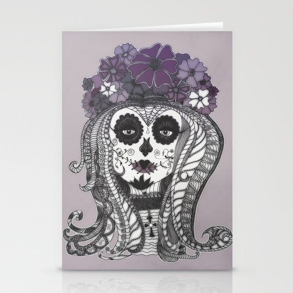 FLOWER CANDY SKULL Stationery Cards