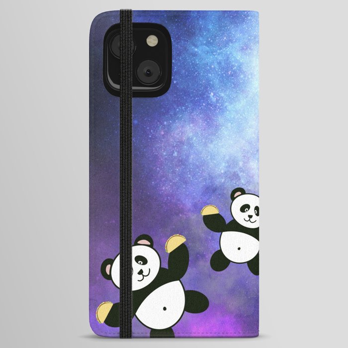 Hungry Panda in Space iPhone Wallet Case