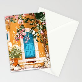 Oh The Places You Will Go | Spanish Bougainvillea Villa architecture Buildings | Boho Summer Travel Stationery Card