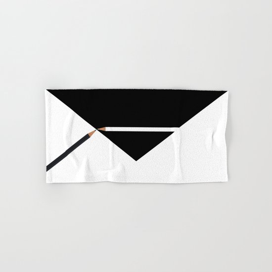 black and white Hand & Bath Towel