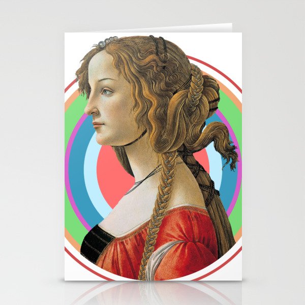 Simoneta from Boticcelli Pop Art Dartboard Darts Stationery Cards