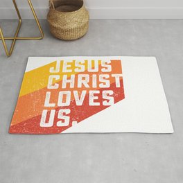Jesus Christ Loves Us. Rug