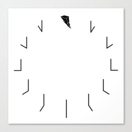 Redundant Clock w/ ShockBlast Flash Symbol Logo Canvas Print