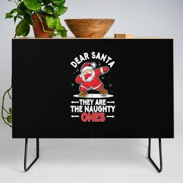 Dab Santa Naughty Ones December Winter Christmas Credenza