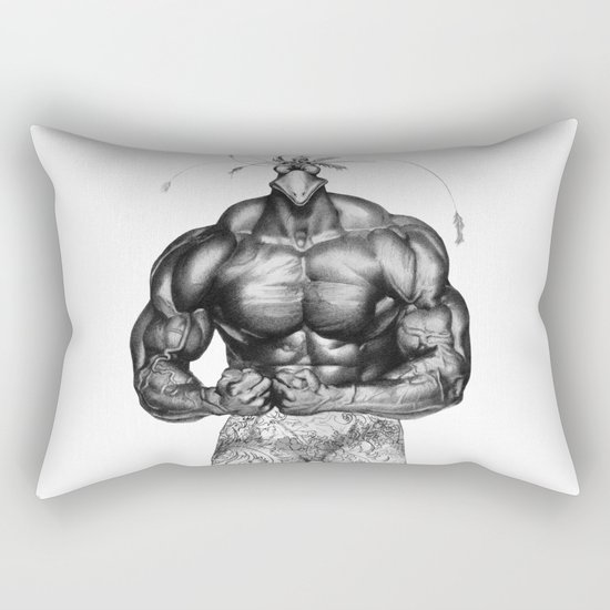 strong cock Rectangular Pillow