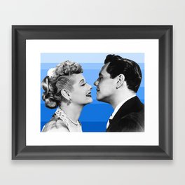 lucy and desi blue Framed Art Print