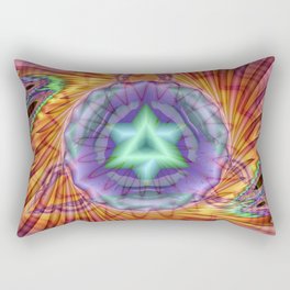 Alteuisha- Abstract Spiritual Fractal Art- Healing Art- Jewish Art- Merrkabbah Art Rectangular Pillow