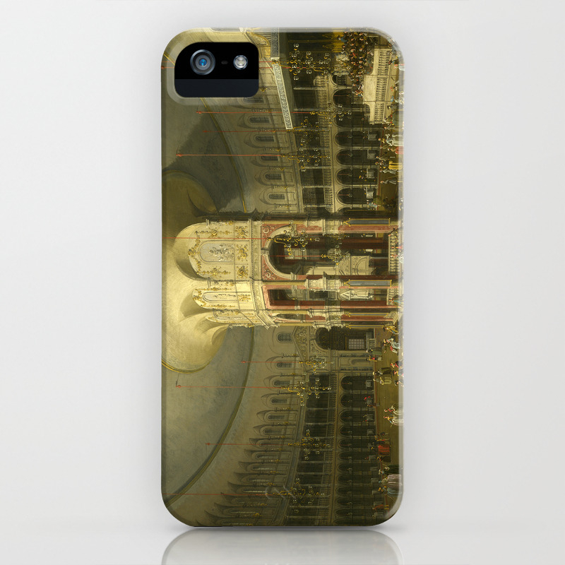 London Interior Of The Rotunda At Ranelagh By Canaletto Iphone Case