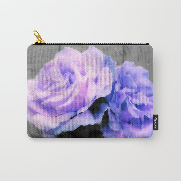 Flowers Lavender Periwinkle Pop of Color Carry-All Pouch