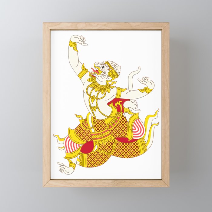 Lord Hanuman Framed Mini Art Print