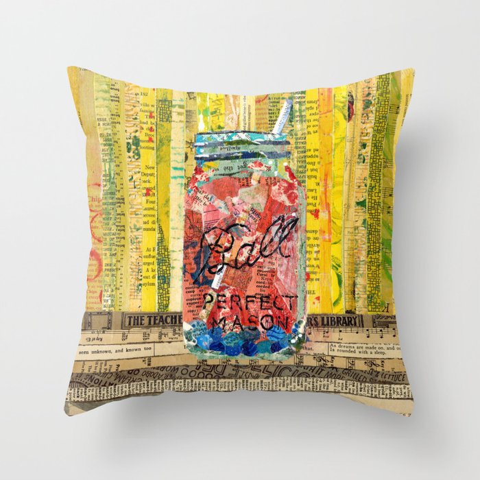 Sangria mason Jar Throw Pillow