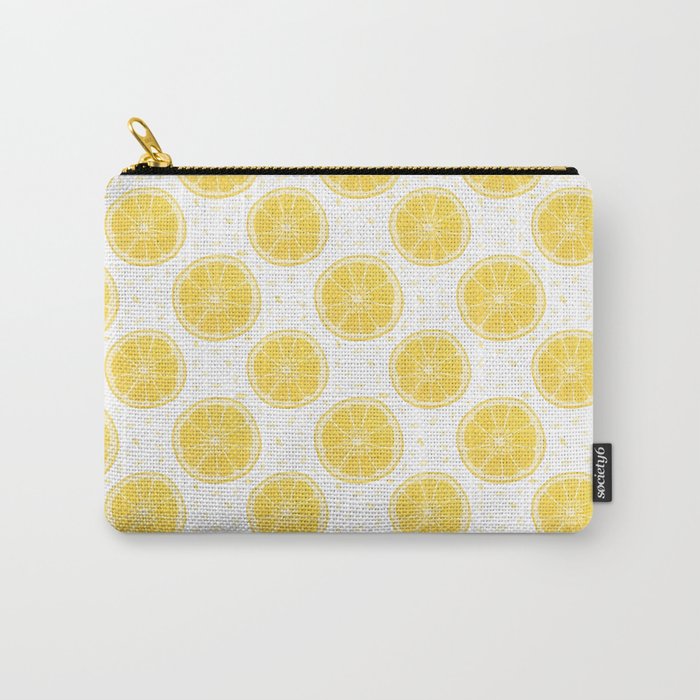 Lemons and Seeds Pattern Carry-All Pouch