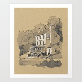An Inn in Shropshire, England Art Print
