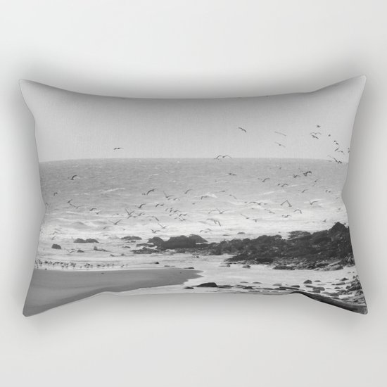 Beach, Calais, France. Rectangular Pillow