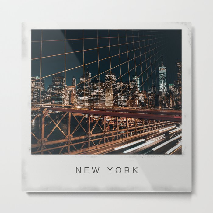 Brooklyn Bridge and Manhattan skyline in New York City Metal Print