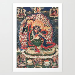 Mahakala Tibetan Painting, 18th century Art Print