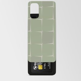 Sage Green Flux Midcentury Modern Check Grid Pattern Android Card Case