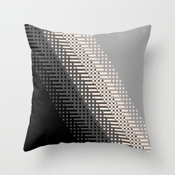 Black and gray background Throw Pillow