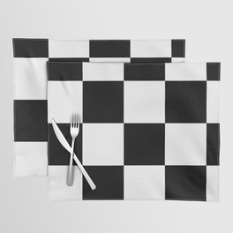 Black and White Checkers Placemat