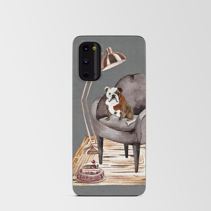 English bulldog with cake Android Card Case