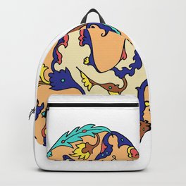 Persian Motif Egg Backpack | Nature, Newdesign, Best, Bestgift, Birds And Flowers, Birds, Lotus, Cute, Animal, Digital 