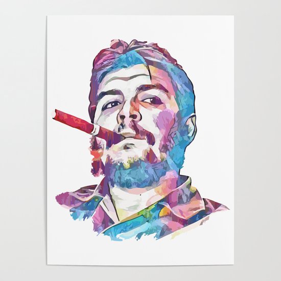 59453 Che Guevara With Cigar Star Classic Wall Print POSTER AU