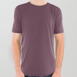 Deep Dark Dusty Violet Purple Solid Color PPG Chilled Wine PPG1045-7 - All One Single Hue Colour All Over Graphic Tee