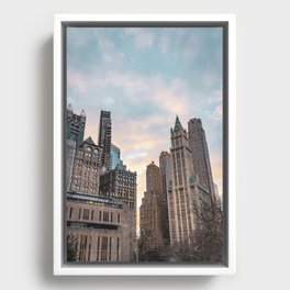 Architecture in NYC at Sunset | Travel Photography Framed Canvas