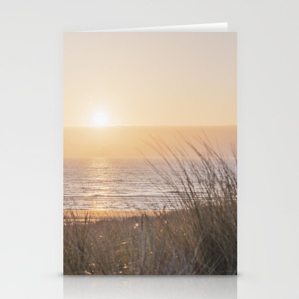 Coastal sunset in Italy - Dreamy soft pink beach - nature and travel photography Stationery Cards