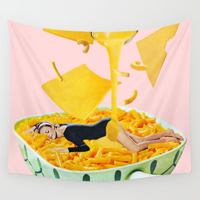 Cheese Dreams (Pink) Wall Tapestry