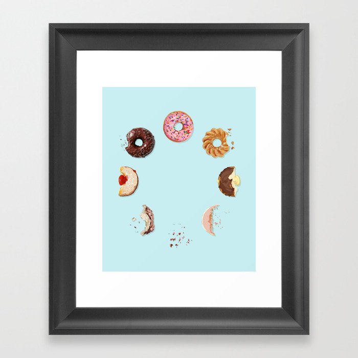 Donut Phases Framed Art Print