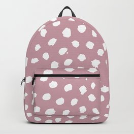 Mauve Brushstroke Dots Backpack