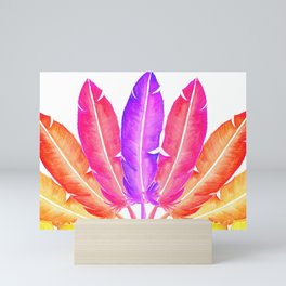 Colorful feathers Mini Art Print