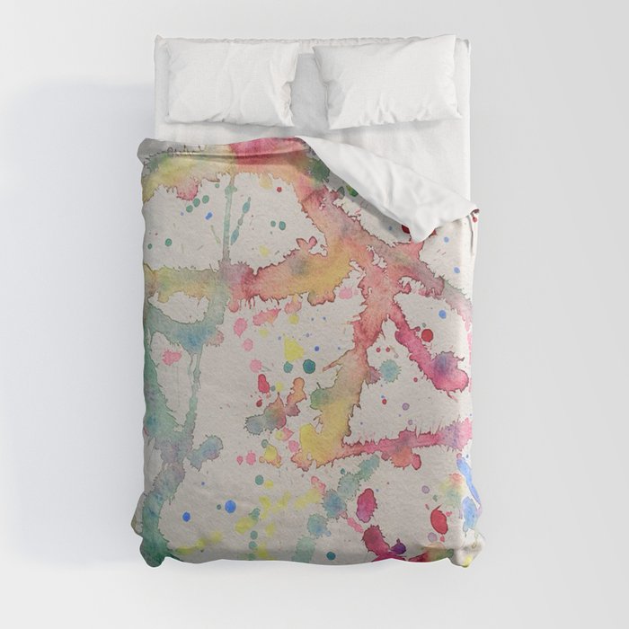 Abstract bright splashes #2 Duvet Cover
