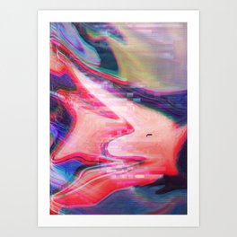 Glitch Abstractism Art Print