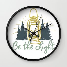 Be the Light Christian Inspiration Lantern  Wall Clock