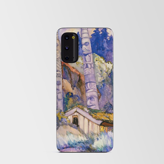 Haida Totems, Cha-atl, Queen Charlotte Island, 1912 by Emily Carr Android Card Case