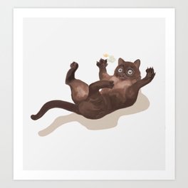 playful cat Art Print