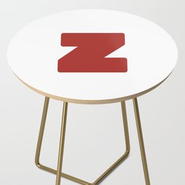 z (Maroon & White Letter) Side Table