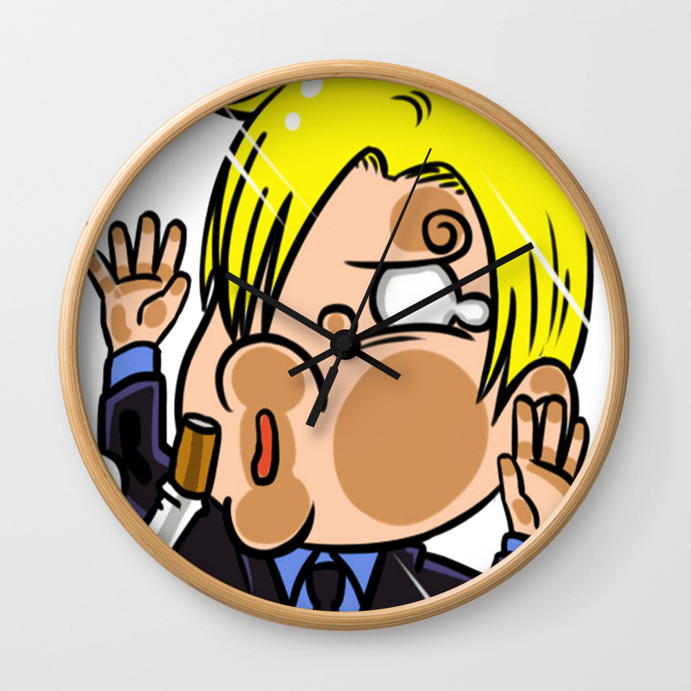 Sanji One Piece Anime Character Wall Clock By Captainbeta Society6