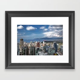 Aerial view at Downtown Vancouver Framed Art Print