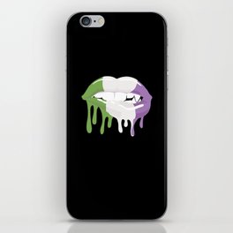 Genderqueer Flag Gay Pride Lgbtq Lips Mouth iPhone Skin